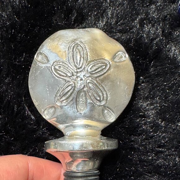 Set Of 3 Wine Bottle Stoppers Decorative Silver Glass & Ceramic Designs Stoller - Picture 4 of 6